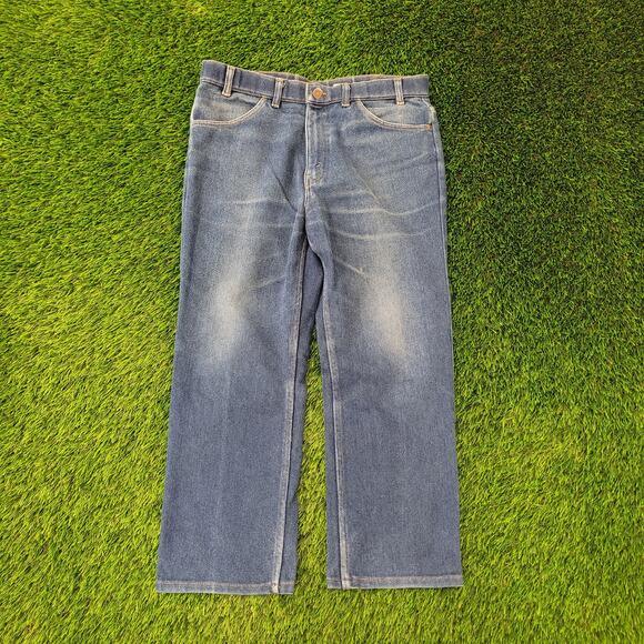 Vintage LEVIS 547 Jeans 34x25 Faded Whiskered Blue-Tab - Picture 1 of 16